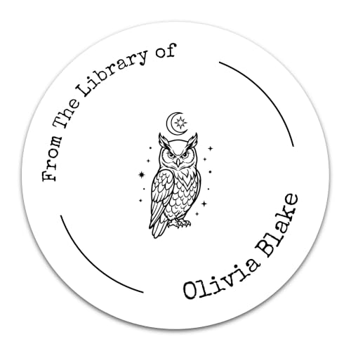 Personalized Book Labels (50-1000 Count) - Custom 2" Round from the Library of Stickers for Books, Classroom Libraries, Home Libraries, Teacher Supplies & Book Lover Gifts - Signature No. 04