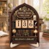 Personalized Book Read This Year Wooden Tracker Sign Gift for Men Women for Book Lovers Library Bookshelf Decor Wooden Reading Counter Tracker Bookish Gift for Him Her for Bookworms Readers