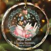 Personalized Butterfly Learning Garden Glass Ornament School Gift