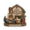 Personalized Chicken Mom Wood Block Sign, 2D Flat Name Hen Decor