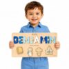 Personalized Christening Gift for Godson Wooden Baby Dedication Puzzle Religious Gift Custom Name Puzzles for Toddlers Baptism