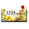 Personalized Christian Cross Mailbox Cover Magnetic Custom Address House Number, Sunflower Bible Faith Mailbox Wraps Standard Size 21x18 Inch, Outdoor Garden Yard Post Letter Box Decor Gifts