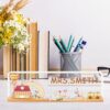 Personalized Custom Name Plate for Desk - Acrylic Teacher Desk Name Plate Customized Sign - Teacher Gifts