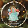 Personalized Cute Backpack Pocket Glass Ornament School Gift