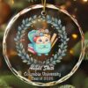 Personalized Cute Lunch Box Glass Ornament School Gift