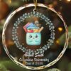 Personalized Cute Lunch Box Glass Ornament School Gift