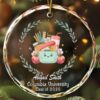 Personalized Cute Lunch Box Glass Ornament School Gift