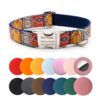 Personalized Dog Collar Laser Engraving Name Plate (Bohemia-Blue)