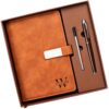 Personalized Engraved Leather Journal Notebook Pen Gift Set