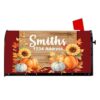 Personalized Fall Mailbox Covers Magnetic Standard Size Custom with Street Number Mail Box Covers for Outdoor Post Letter Box Wraps for Home Garden Yard Decor 18 x 22 Inch