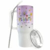 Personalized Florist 40oz Tumbler with Handle - Violet - Custom Name Plant Lover Water Bottle, Retro Floral Typography, Flower Arranging Class Graduation Present, Floral Boutique Owner Mug