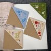 Personalized Hand Embroidered Corner Bookmark with Initial A-Z, Handmade Felt Triangle Page Marker, Custom Floral Bookmarks Gift for Women Book Lovers Teachers