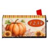 Personalized Harvest Pumpkin Fall Mailbox Covers Magnetic Standard Size Custom with Street Number Mail Box Covers for Outdoor Post Letter Box Wraps for Home Garden Yard Decor 18 x 22 Inch