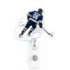 Personalized Ice Hockey Player Name Number Sticker Custom Team Sports Name Badge Holder with Alligator Clip, Gifts for RN LPN CNA MA Healthcare Medical Worker Teacher Doctor