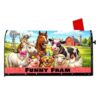 Personalized Magnetic Mailbox Cover Custom Text House Number, Funny Farm Animals Horse Cow Mailbox Covers Standard Size, Outdoor Garden Farmhouse Post Box Wrap Decor, 18 x 22 Inch