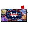 Personalized Mailbox Covers Magnetic Standard Size, Custom Monogram Family Name Street Address Fireworks Mailbox Cover, Patriotic American Flag Post Box Wrap Decor, 18 x 22 Inch