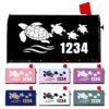 Personalized Mailbox Covers Magnetic Standard Size, Custom Sea Turtle House Address Number Mailbox Cover, Ocean Beach Coastal Mail Box Wraps for Outdoor Garden Yard Decor, 21x18 Inch