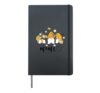 Personalized Mimi Grandma Cute Gnomes and Sunflower Hardcover Journal, Black