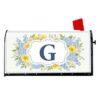 Personalized Monogram Mailbox Cover Magnetic Standard Size, Custom Initial Letter Floral Hydrangea Mailbox Covers for Outdoor Garden, Farmhouse Post Letter Box Wrap Decor, 18 x 22 Inch