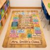 Personalized Motivational Classroom Rug for Kids – You are Positive Affirmation Mat – Growth Mindset Rectangular Rug, Colorful Classroom Decor Carpet Floor Mat for Kindergarten (Vintage)