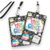 Personalized Name Teacher Lanyard ID Holder, Custom Composition Notebook Badge Holder for Teachers, Thank You Gifts for Teachers, Cute Teacher Gifts, Back to School Gift