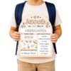 Personalized Neutral Doodle First Day of School Sign, Custom Name Sketch Smiley Star Dry Erase Board, Cool Back to School Photo Prop Boy Girl, Kindergarten Preschool Gift Sign (Neutral Icons)
