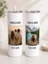 Personalized Photo Tumbler 20 oz, Custom Picture Stainless Steel Tumbler, Personalized Travel Mug with Your Photo, Double Wall Vacuum Insulated Gift