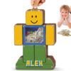 Personalized Piggy Banks for Kids - Block Game Themed - Custom Large Money Saving Challenge Box for Boys & Girls with Name, Clear Wooden & Acrylic Educational Coin Banks Gifts, Alcancias de Dinero