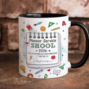 Personalized Pioneer Service School Mug, Custom Class Of 2026 Coffee Cup, Fully Accomplish Your Ministry Gift, Christian Teacher Appreciation Mug, Bible Verse Religious Keepsake, Jw Gifts, Jw Mug