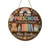 Personalized Preschool Teacher Door Sign, Custom Name Wooden. Classroom Decor Preschool Teacher Gift ID-0701-2VTG