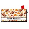 Personalized Pumpkin and Rugby Mailbox Covers Magnetic Standard Size Custom with Street Number Mail Box Covers for Outdoor Thanksgiving Post Letter Box Wraps for Home Garden Yard Decor 18 x 22 Inch