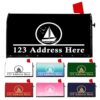 Personalized Sailboat Mailbox Covers Magnetic Standard Size Custom with Street Number Mail Box Covers for Outdoor Post Letter Box Wraps for Home Garden Yard Decor 18 x 22 Inch
