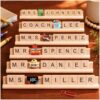 Personalized Scrabble Tile Teacher Name Plate, Teacher Appreciation Gift