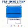 Personalized Self-Inking Director Stamp with Custom Text & Company Details | Refillable Rubber Stamp Available in Blue, Black, Red & Green Ink | Ideal for Billing, Invoices, Documents & Office Use