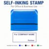 Personalized Self-Inking Partner Stamp with Custom Text & Company Details | Refillable Rubber Stamp Available in Blue, Black, Red & Green Ink | Ideal for Billing, Invoices, Documents & Office Use