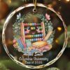 Personalized Smiling Abacus Glass Ornament, Custom Name, School and Class Year, Math Classroom Keepsake esfhVJ