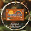 Personalized Sunshine Club Glass Ornament School Gift