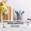 Personalized Teacher Appreciation Gifts Custom Name Plate for Desk Acrylic Teacher Desk Name Plate Customized Teacher Sign Personalized Teacher Gifts