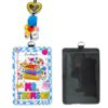 Personalized Teacher Badge Holder with Custom Name, Cute Crayon ID Reel, Beaded Lanyard for Women, Back to School Classroom Accessory, Appreciation Gift for Educators, Idea 1