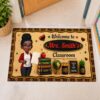 Personalized Teacher Classroom Doormat, Custom Welcome Rug with Teacher Name, Crayon Pencil Back to School Classroom Decor, First Day of School Gift for Teacher