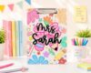Personalized Teacher Clipboard, Bow and Pencil Clipboard for Teacher