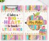 Personalized Teacher Clipboard, Its Takes A Big Heart to Teach Clipboard