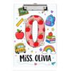 Personalized Teacher Clipboard with Name, Custom Acrylic Clipboard for Teachers, Back to School Gift, Teacher Appreciation Present, Classroom Accessory for Educators (01)