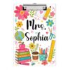 Personalized Teacher Clipboard with Name, Custom Acrylic Clipboard for Teachers, Back to School Gift, Teacher Appreciation Present, Classroom Accessory for Educators