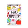 Personalized Teacher Clipboard with Name, Custom Floral Bookshelf Clipboard for Teachers, Letter Size Writing Board, Classroom School Supplies, Back to School Gift for Women