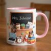 Personalized Teacher Mug, Custom 3D Effect Coffee Cups For Teachers, Thank You Appreciation Bulk Gifts For Teachers, Unique Back To School Gifts From Student, Funny Teacher Gift For Women