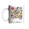 Personalized Teacher Mug, Custom Name Coffee Cups For Teachers, Retirement Thank You Appreciation Bulk Gifts For Teachers, Back To School Gifts From Student, Funny Teacher Gift For Women