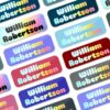 Personalized Waterproof Kids Name Labels - Holographic, Optional Packs
