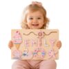 Personalized Wooden Name Puzzle Busy Board for Toddlers, Custom Baby Girl Name Board with Ocean, Montessori Learning Toy, Custom Name Puzzle for Kids