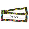 PETCEE Name Tags for Classroom Desks - 36Pcs Confetti Dots Name Plates for Desks Watercolor Name Plates for Kindergarten Preschool Elementary Back to School Teacher Supplies Must Haves